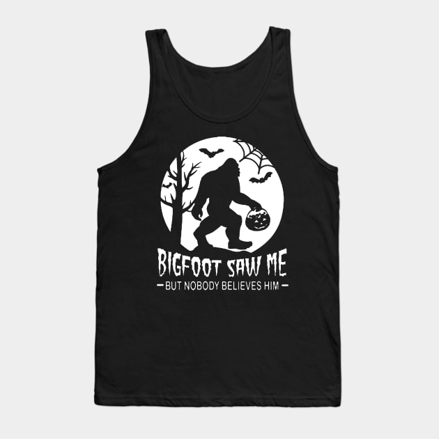 Bigfoot Saw Me - Black Tank Top by AbundanceSeed